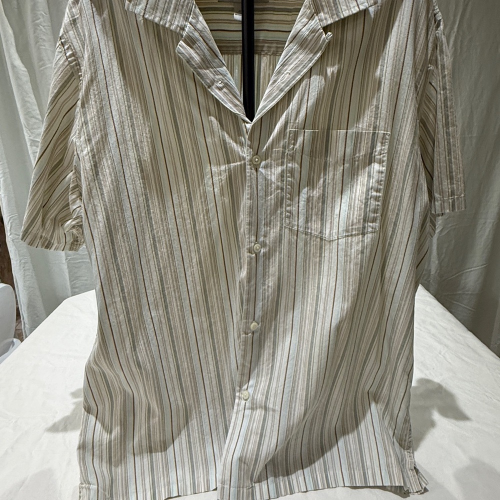 Banana Republic Outlet Striped Beige Men's Shirt